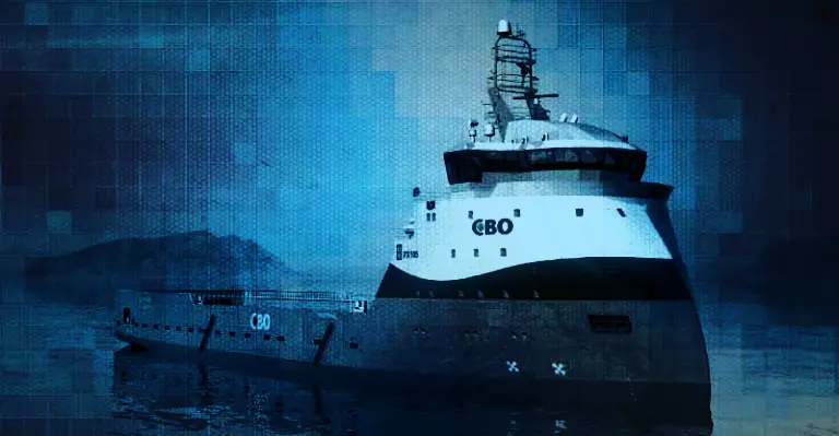 Embarcação de apoio offshore do Grupo CBO em operação